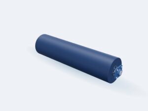 Model 3D: Bęben napinający – Stal S235JR – Ø400 × 1600 mm (taśma B 1400), G 1780, oprawy handlowe SNR UCF — kołnierzowa kwadratowa, 4 otwory, wpust w piaście… (ZMN-B7B5-4HKL)