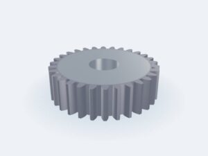 Model 3D: Koło zębate – Stal C45 – m14, z30, Ø zewn. 448,0 (Ø podz. 420,0) × 125 mm, otwór Ø125 (ZMN-C2N3-9G2J)