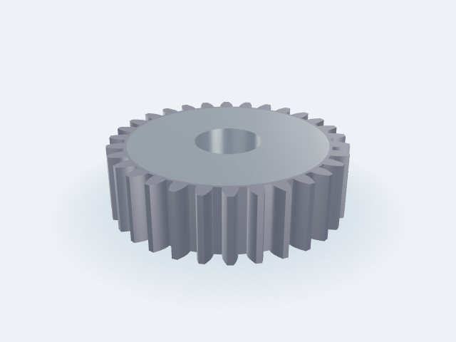 Model 3D: Koło zębate – Stal C45 – m14, z30, Ø zewn. 448,0 (Ø podz. 420,0) × 125 mm, otwór Ø125 (ZMN-C2N3-9G2J)